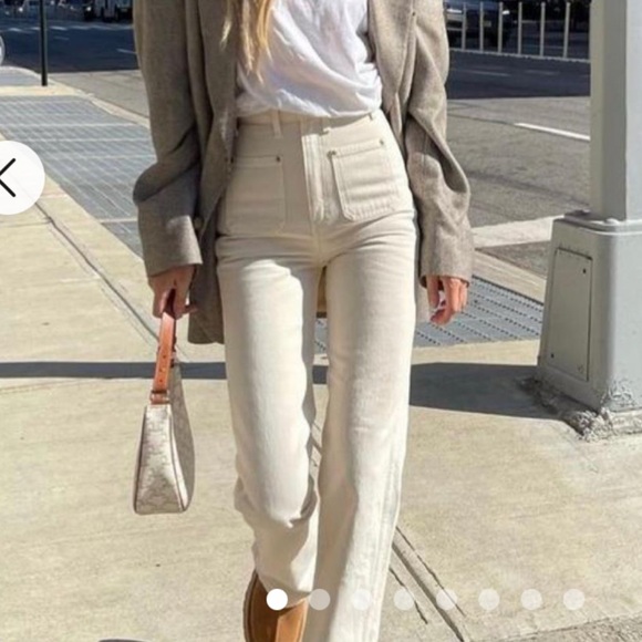 KHAITE Women's Cream Jeans Size 29 - Picture 3 of 12